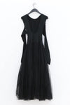 marc le bihan off shoulder long sleeve dress 21973 E23 black